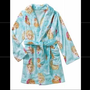 Disney Frozen Anna & Elsa Girls Plush Robe NEW!